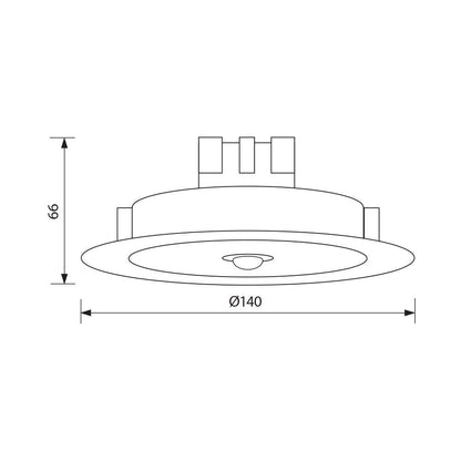 LED ЛУНА ЗА ВГРАЖДАНЕ СЪС СЕНЗОР ЗА ДВИЖЕНИЕ DION LED ∙ 11W ∙ SR36 / 004545