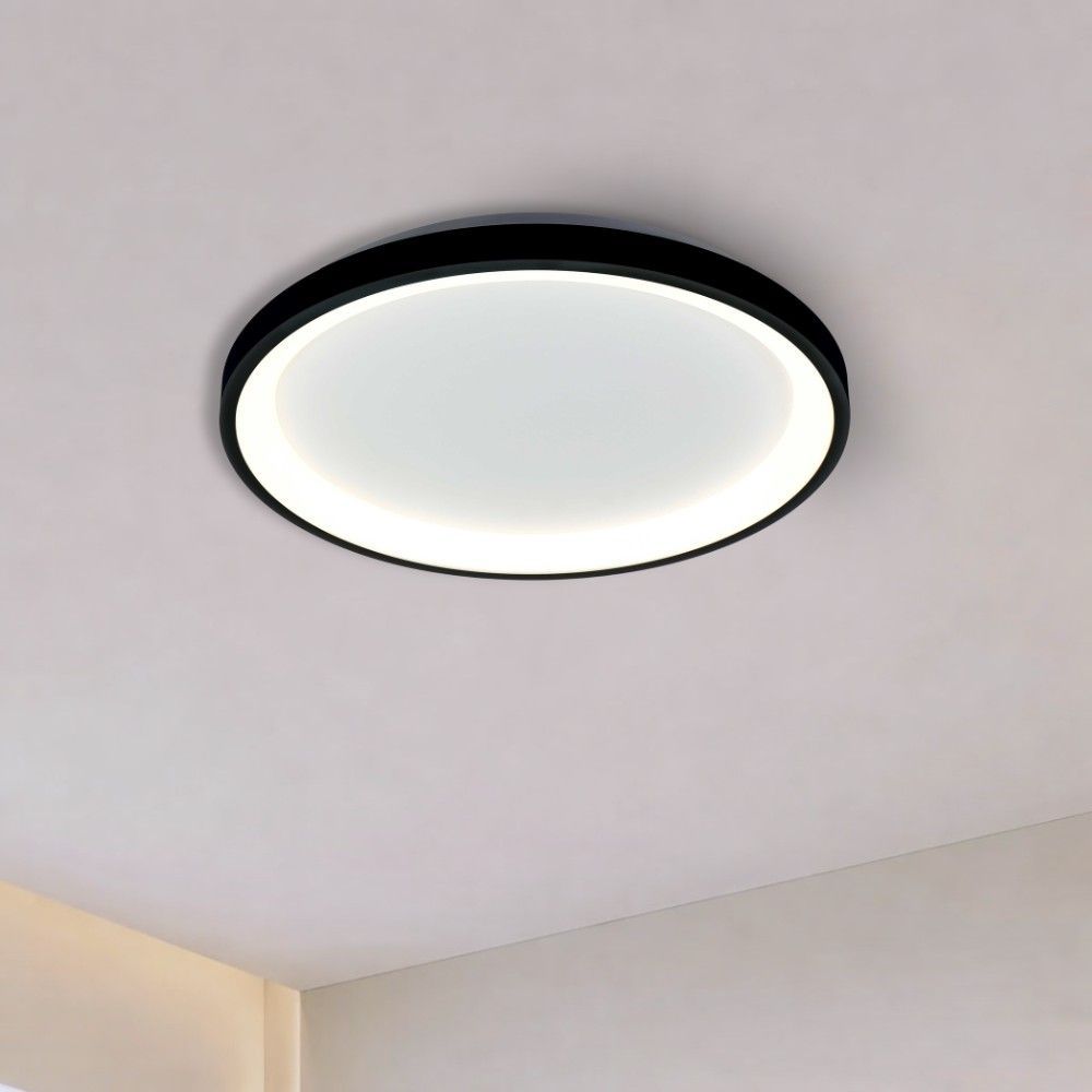 Мултифункционална LED плафониера с дистанционно ALEXA-C LED ∙ 60W ∙ черен ∙ CCT ∙ 3000-6000K / 005252