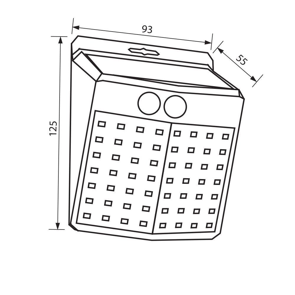 СОЛАРНО ФАСАДНО LED ТЯЛО СЪС СЕНЗОР TROY SOLAR LED ∙ PIR ∙ 2W ∙ 6400K / 005146