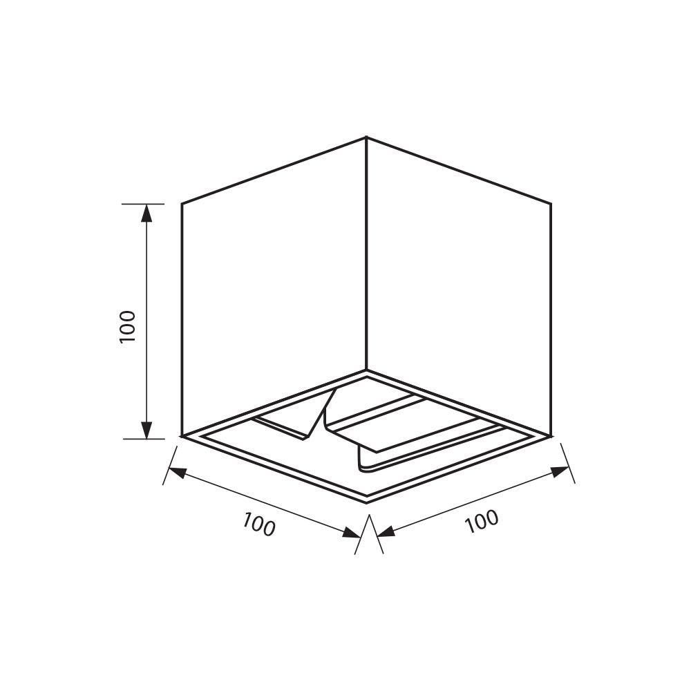 ФАСАДНО ОСВЕТИТЕЛНО ТЯЛО STARK LED ∙ 2 X 3W SQ ∙ 3000K-4000K-6400K ∙ IP65 / 004625