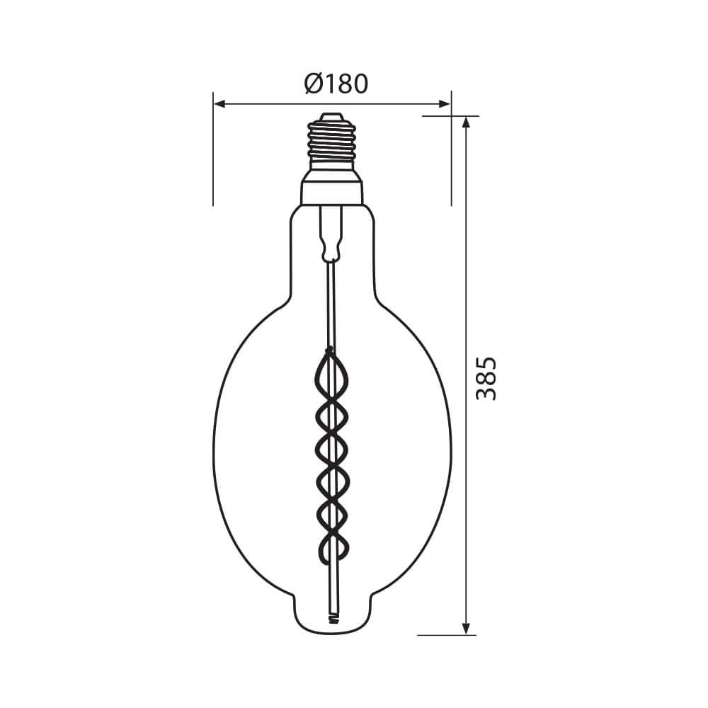 LED филамент лампа FLICK ART LED ∙ BTA180 ∙ 8W ∙ 450lm ∙ E27 ∙ 2200K / 004183