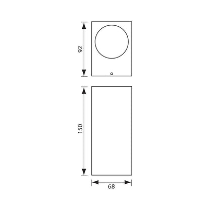 ФАСАДНО ОСВЕТИТЕЛНО ТЯЛО PORTO/SQ ∙ 2 X GU10 ∙ ЧЕРЕН ∙ IP44 / 004249