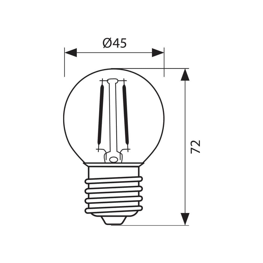 LED филамент лампа FLICK OPAL LED ∙ GFO45 ∙ 4W ∙ 400lm ∙ E27 ∙ 4000K / 004094