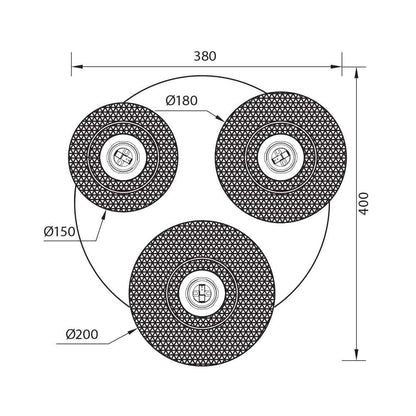 Плафон ELINOR ∙ CL953-3R ∙ 3xE27 ∙ метал+PVC ∙ мрежа ∙ бежов / 005373
