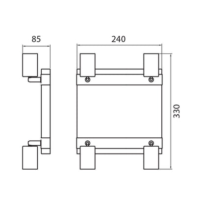 Квадратен спот за таван SP745-4SQ LORENZO ∙ дърво+черно ∙ 4хЕ27 / 004890
