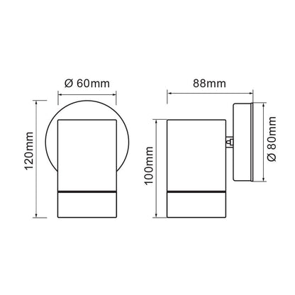 ФАСАДЕН АПЛИК NAVARA ∙ ЕДИНИЧЕН ∙ 1XGU10 ∙ ЧЕРНО ∙ IP44 / 004648