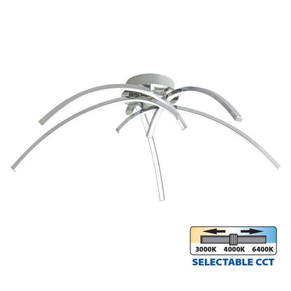 LED ПЛАФОН LOREIN LED ∙ 36W ∙ ХРОМ ∙ CCT-SWITCH ∙ 3000-4000-6400K / 005161