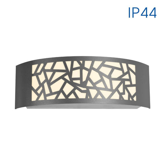 ВЛАГОЗАЩИТЕН АПЛИК LUXOR/PR ∙ 1XE27 ∙ СИВ ∙ IP44 / 004504