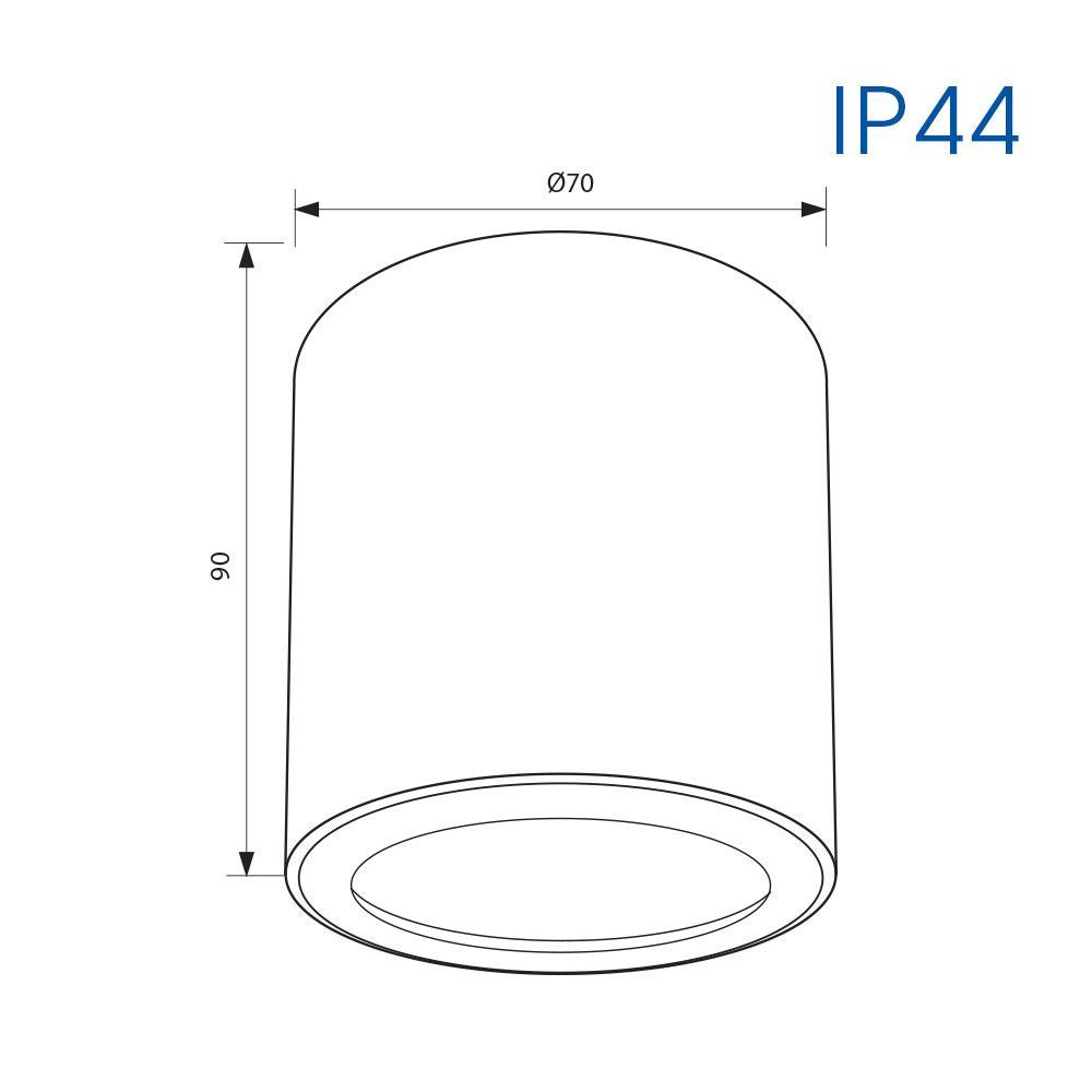 ЛУНА ЗА ВЪНШЕН МОНТАЖ LENA ∙ DL728 ∙ GU10 ∙ ЧЕРЕН ∙ IP44 / 004858