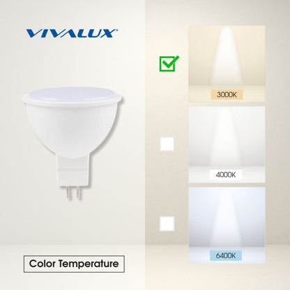 LED ЛАМПА XARD LED ∙ MR16 ∙ 5W ∙ 350LM ∙ 12V ∙ G5.3 ∙ 3000K / 003345