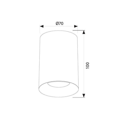 ЛУНА ЗА ВЪНШЕН МОНТАЖ NEVILS ∙ DL701 ∙ ЧЕРЕН / 004050