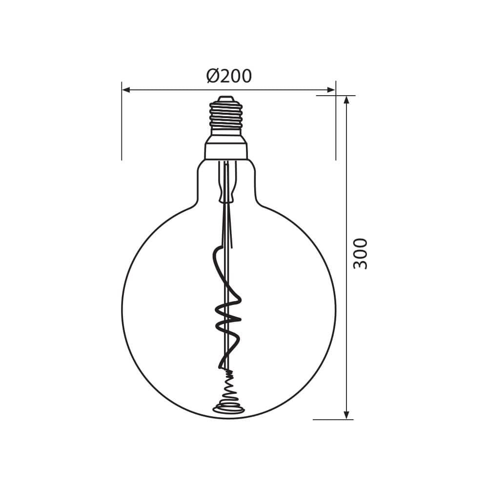 LED филамент лампа FLICK ART LED ∙ GFA200 ∙ 6W ∙ 350lm ∙ E27 ∙ 2200K / 004182