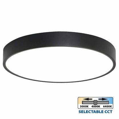 LED ПЛАФОНИЕРА LUKA LED ∙ 45W ∙ ЧЕРЕН ∙ CCT-SWITCH ∙ 3000K-4000K-6400K / 004619