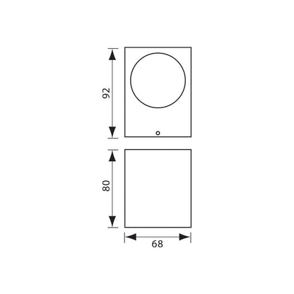 ФАСАДНО ОСВЕТИТЕЛНО ТЯЛО PORTO/SQ ∙ 1 X GU10 ∙ БЯЛ ∙ IP44 / 04666