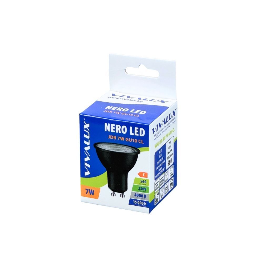 LED ЛАМПА NERO LED ∙ JDR ∙ 7W ∙ 560LM ∙ GU10 ∙ 4000K / 005062