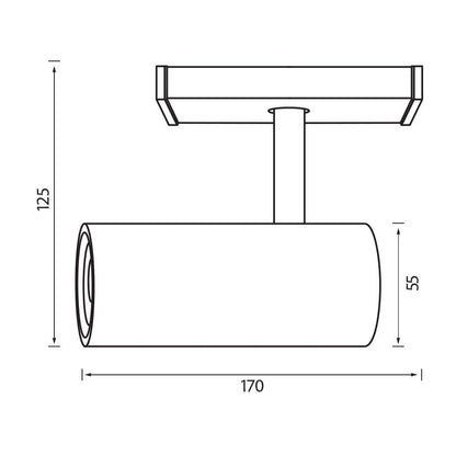 SLIM25 МАГНИТЕН LED СПОТ UMBRIA LED ∙ 20W ∙ ЧЕРЕН ∙ 3000K / 004983