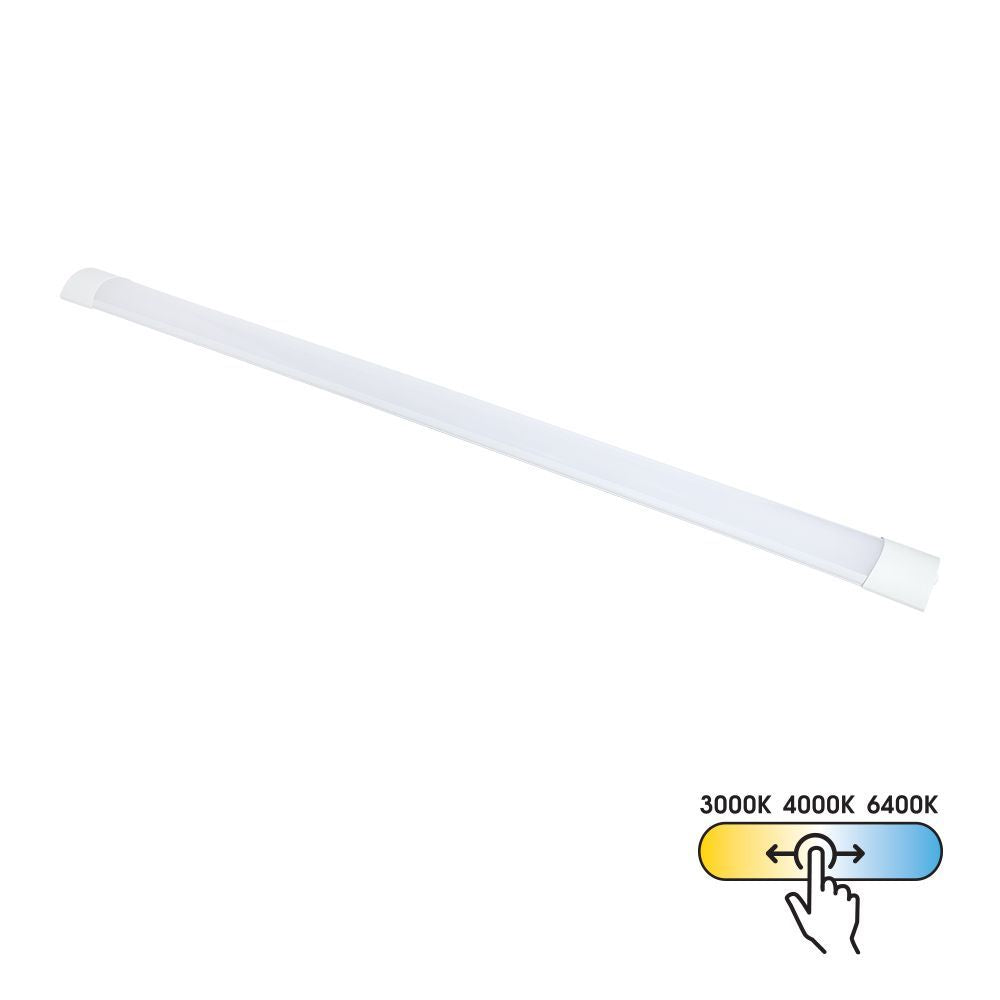 LED линейно осветително тяло FLAT LED ∙ 40W ∙ 1200 mm ∙ CCT-switch ∙ 3000K-4000K-6400K / 005322