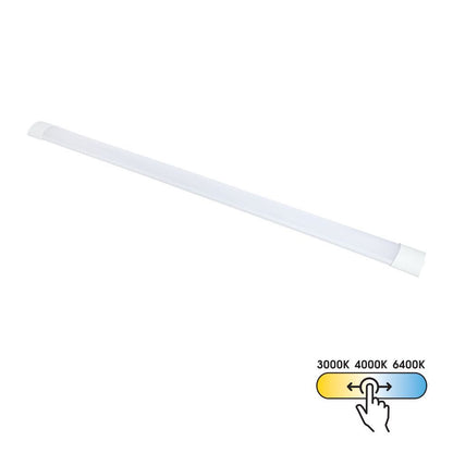 LED линейно осветително тяло FLAT LED ∙ 40W ∙ 1200 mm ∙ CCT-switch ∙ 3000K-4000K-6400K / 005322