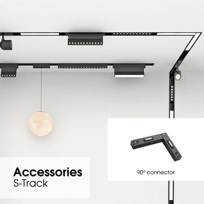 SLIM25 ЕЛЕКТРИЧЕСКИ КОНЕКТОР 90° S-TRACK ∙ ЧЕРЕН / 004946