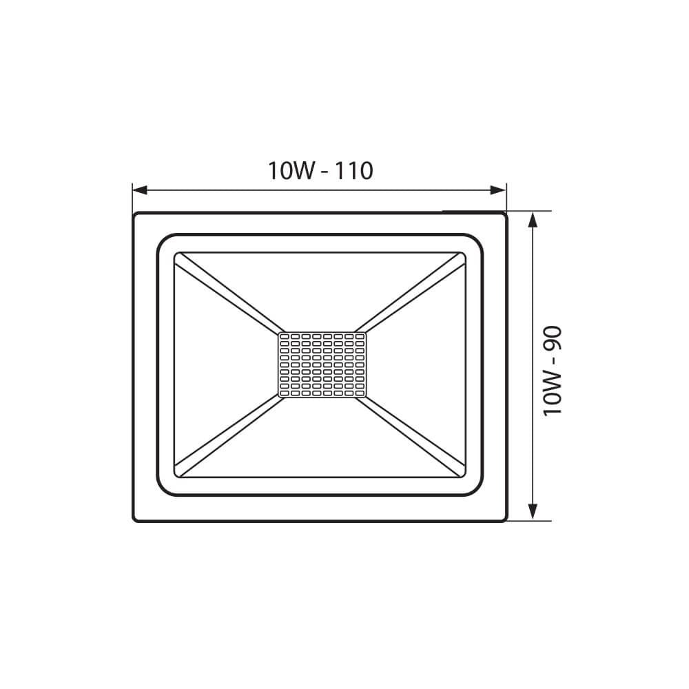 LED прожектор TREND LED ∙ 10W ∙ бял ∙ 4000K / 003604
