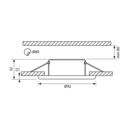 ВЛАГОЗАЩИТЕНА ЛУНА EDI ∙ SL110 ∙ БЯЛА ∙ IP44 / 004475