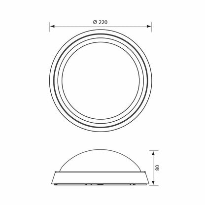LED ПЛАФОНИЕРА POLKA LED ∙ 18W ∙ ЧЕРЕН ∙ 4000K ∙ IP54 / 004744