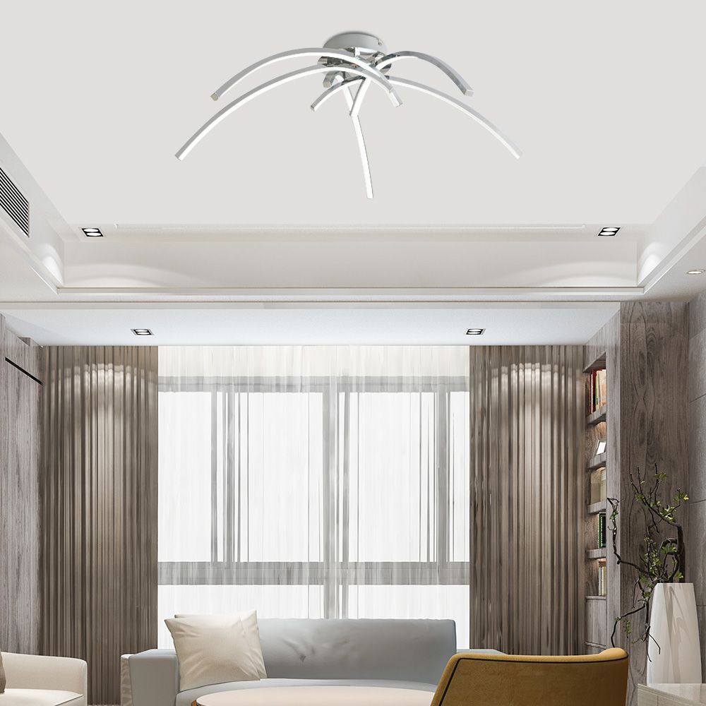 LED ПЛАФОН LOREIN LED ∙ 36W ∙ ХРОМ ∙ CCT-SWITCH ∙ 3000-4000-6400K / 005161