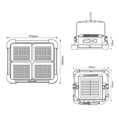 СОЛАРНА LED РАБОТНА ЛАМПА ZEIN SOLAR LED / 004849