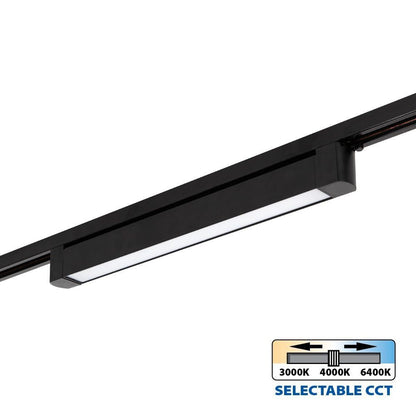 ЛИНЕЙНО LED ТЯЛО ЗА РЕЛСОВ МОНТАЖ DRAX LED ∙ 20W ∙ ЧЕРЕН ∙ CCT-SWITCH ∙ 3000K-4000K-6400K / 005207