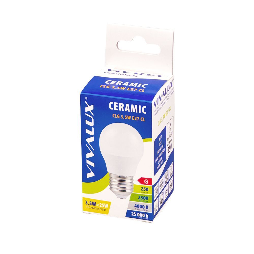 LED ЛАМПА CERAMIC LED ∙ 3.5W ∙ 220LM ∙ E27 ∙ 4000K / 003055