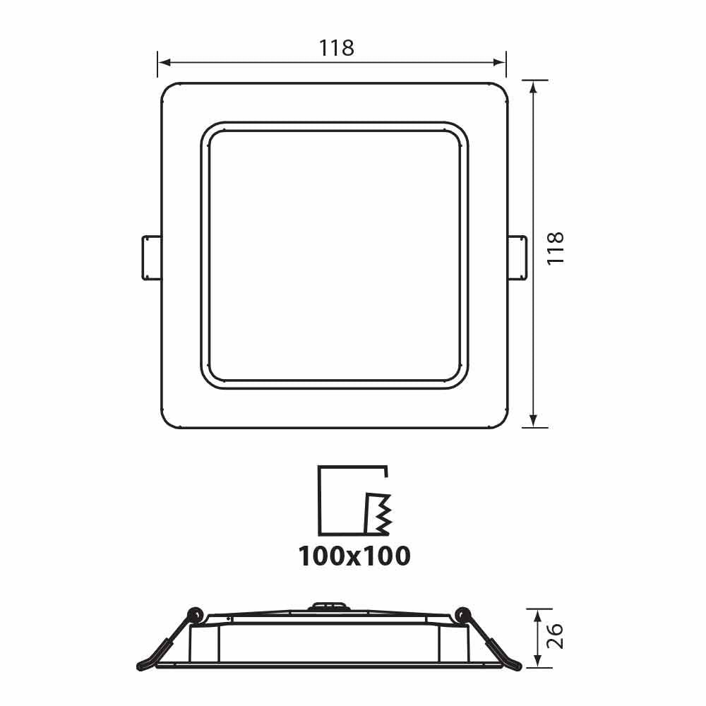 LED ЛУНА KAPI LED ∙ 9W ∙ CCT-SWITCH ∙ 3000K-4000K-6400K ∙ IP54 / 004759