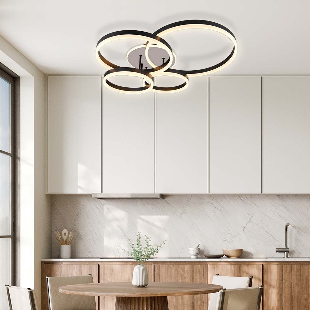 LED плафон AVALON LED ∙ 80W ∙ черен ∙ CCT ∙ 3000-4000-6400K / 005324