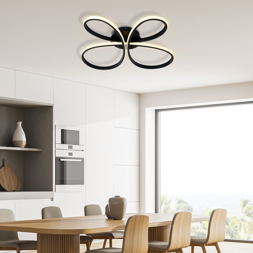 LED плафон BUTTERFLY-C LED ∙ 37W ∙ черен ∙ CCT-switch ∙ 3000-4000-6000K / 005329