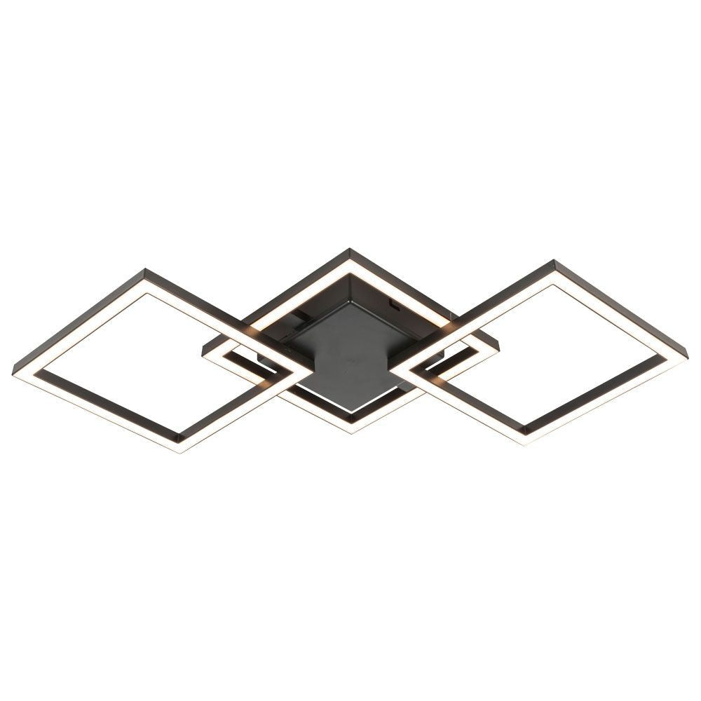 LED ПЛАФОН SONOMA LED ∙ SQ3 ∙ 24W ∙ ЧЕРЕН ∙ 4000K / 005036