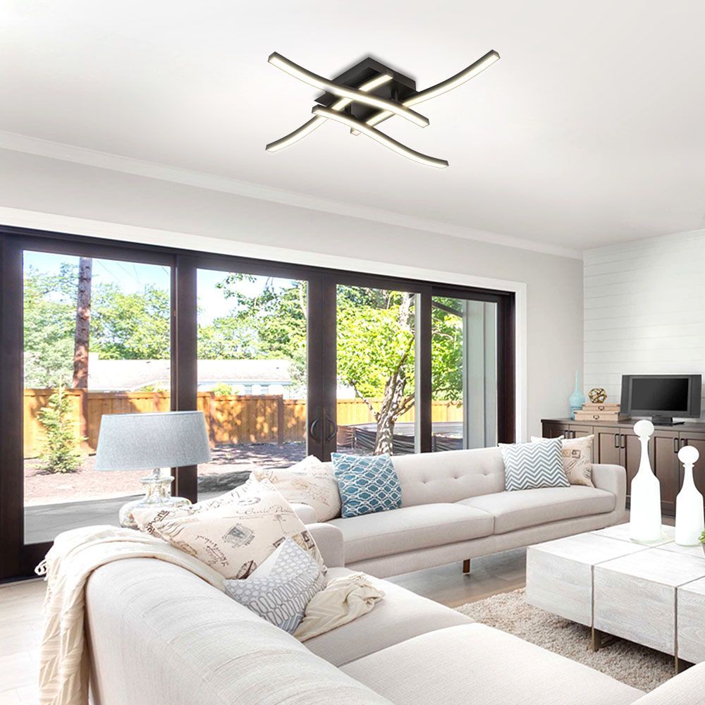 LED ПЛАФОН RIVER LED ∙ 24W ∙ ЧЕРЕН ∙ 4000K / 005039