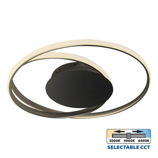 LED ПЛАФОНИЕРА ODEON LED ∙ 38W ∙ 1840LM ∙ ЧЕРЕН ∙ CCT-SWITCH ∙ 3000K-4000K-6400K / 004610