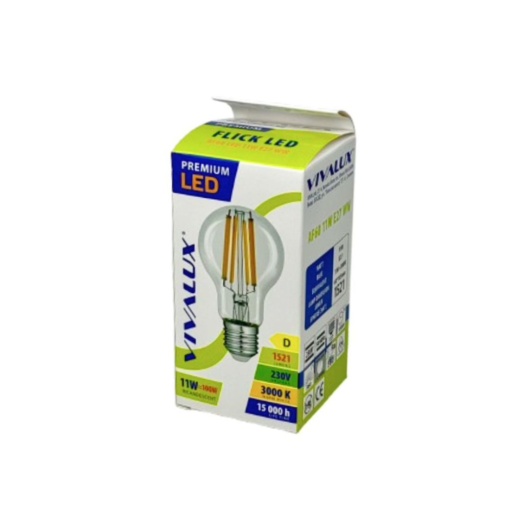 LED филамент лампа FLICK LED PREMIUM ∙ AF60 ∙ 11W ∙ 1521lm ∙ E27 ∙ 3000K / 004961