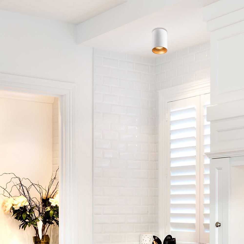 ЛУНА ЗА ВЪНШЕН МОНТАЖ NIKOS ∙ DL724 ∙ GU10 ∙ БЯЛ/ЗЛАТО / 004705