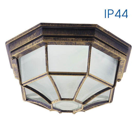 ПЛАФОНИЕРА BERLIN ∙ 1 X E27 ∙ АНТИЧНО ЗЛАТО ∙ IP44 / 004265