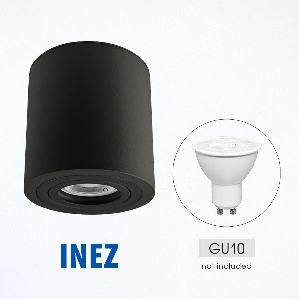 ВЛАГОЗАЩИТЕНА ЛУНА ЗА ВЪНШЕН МОНТАЖ INEZ ∙ DL722 ∙ GU10 ∙ ЧЕРЕН ∙ IP54 / 004654
