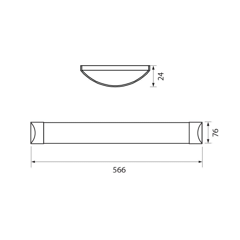 LED линейно осветително тяло FLAT LED ∙ 20W ∙ 600 mm ∙ CCT-switch ∙ 3000K-4000K-6400K / 005321