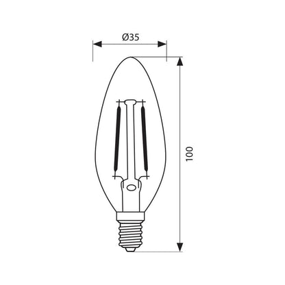 LED филамент лампа FLICK OPAL LED ∙ BFO35 ∙ 4W ∙ 400lm ∙ E14 ∙ 4000K / 004092