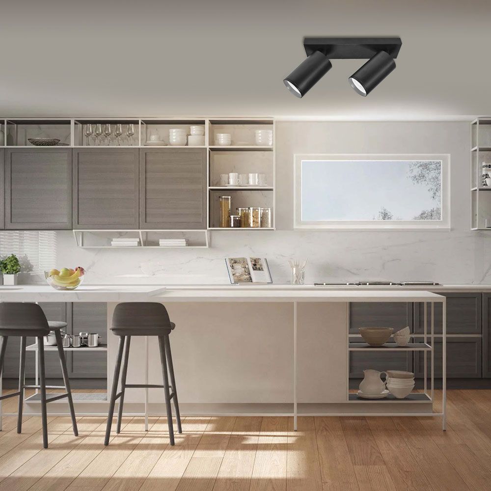 ЛИНЕЕН СПОТ ЗА ТАВАН SP712 BK-2L LUX ∙ ЧЕРЕН ∙ 2XGU10 / 004562