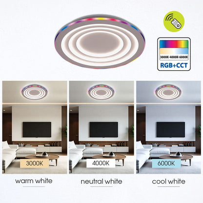 МУЛТИФУНКЦИОНАЛНА LED ПЛАФОНИЕРА С ДИСТАНЦИОННО DALIA LED ∙ 80W ∙ RGB+CCT ∙ 3000-6000K / 005170