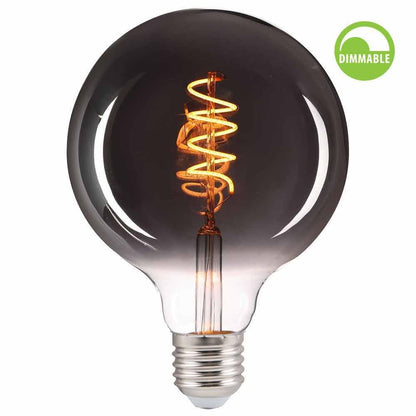 LED филамент лампа FLICK SMOKE LED ∙ GFS125 ∙ 4W ∙ 100lm ∙ E27 ∙ 1800K ∙ димируема / 004776