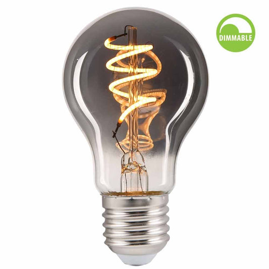 LED филамент лампа FLICK SMOKE LED ∙ AFS60 ∙ 4W ∙ 100lm ∙ E27 ∙ 1800K ∙ димируема / 004778