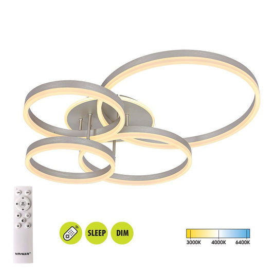 LED плафон AVALON LED ∙ 80W ∙ никел ∙ CCT ∙ 3000-4000-6400K / 005325
