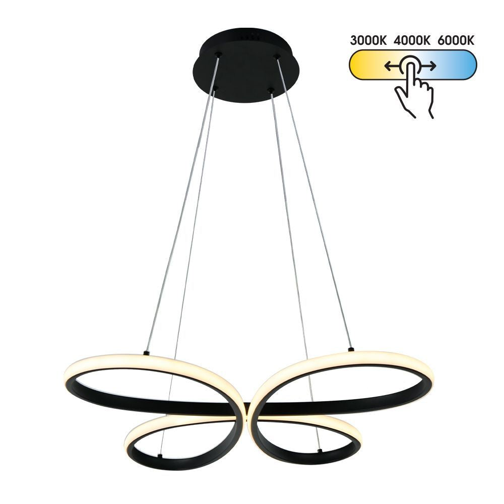 LED полилей BUTTERFLY-P LED ∙ 37W ∙ черен ∙ CCT-switch ∙ 3000-4000-6000K / 005330