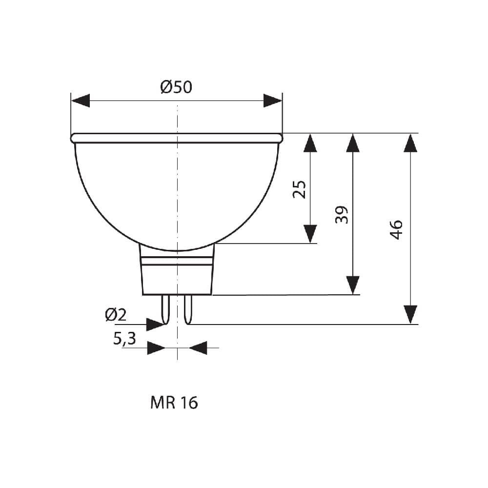 LED ЛАМПА LED20 ∙ MR16 ∙ 1.5W ∙ 12V ∙ G5.3 ∙ ЖЪЛТА / 000133