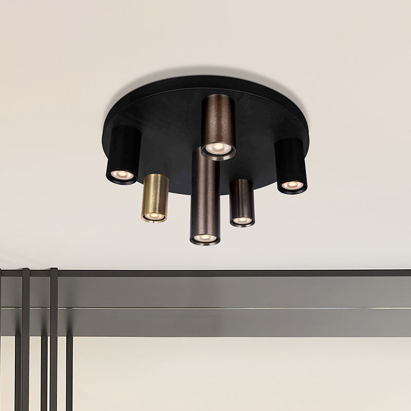 Кръгъл плафон SearchLight Tubes 50570-6BK
